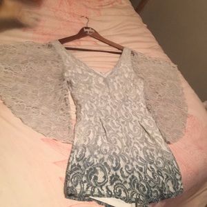 Bell Sleeved Lace Romper